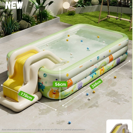 Thickened Inflatable Kids Swimming Pool with Slide — 5 Sizes, Premium PVC
