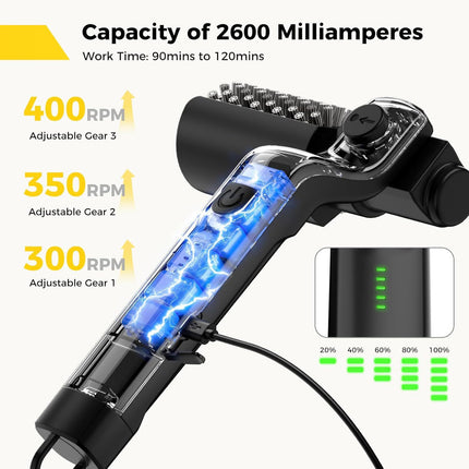 Electric BBQ Grill Brush — Heavy Duty Oil & Residue Remover