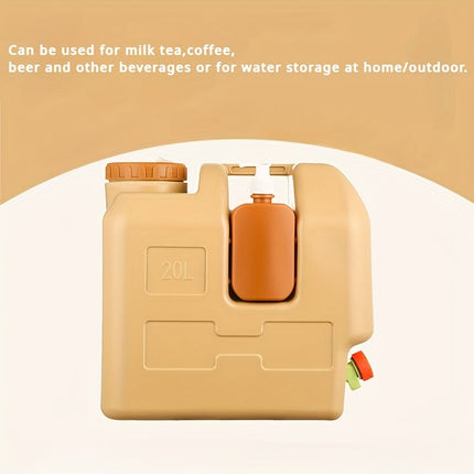 20L Camping Water Jug with Portable Faucet — Durable PE, Compact