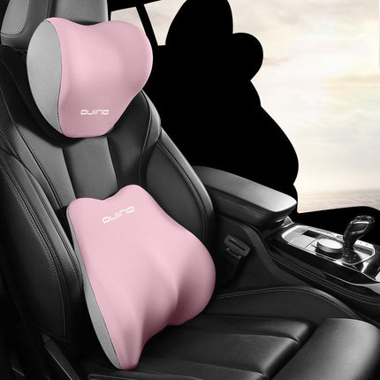 Memory Foam Car Headrest & Lumbar Support Set — 7 Colors