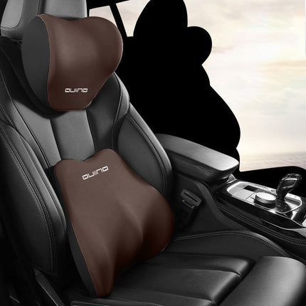 Memory Foam Car Headrest & Lumbar Support Set — 7 Colors