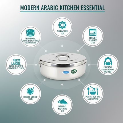 40cm Bowl - Infographic with Actual Product