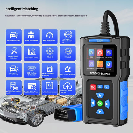 T200 Car Diagnostic Scanner — Read & Clear Fault Codes Instantly