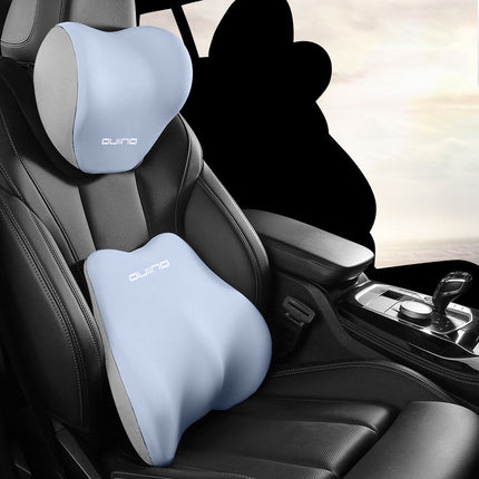 Memory Foam Car Headrest & Lumbar Support Set — 7 Colors