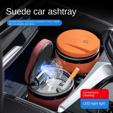AITO WENJIE Car Ashtray with Lid – M5 M7 M9 Anti-Fly Ash Suede Interior Accessory