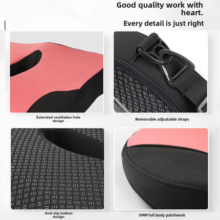Cotton Seat Cushion & Lumbar Support Set — Ergonomic Comfort, 2 Colors