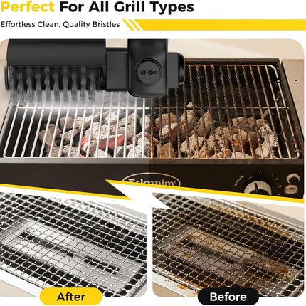 Electric BBQ Grill Brush — Heavy Duty Oil & Residue Remover