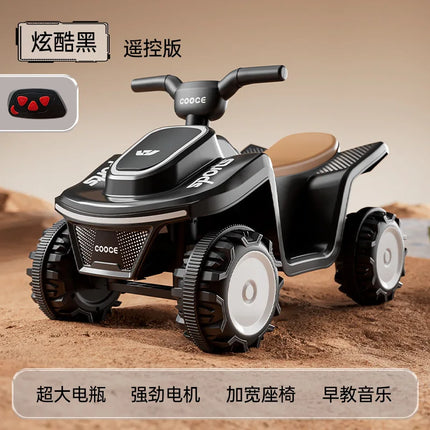Kids Electric Beach Ride-On Car – 4-Wheel ATV with LED Lights, Music & 24V Rechargeable Battery