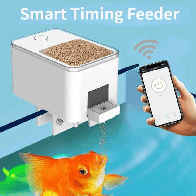 Smart Automatic Fish Feeder – WiFi App & Voice Control, Auto Timer Dispenser