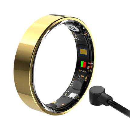 Smart Health Ring — Heart Rate, Sleep & Blood Oxygen Monitor, 5ATM Waterproof | Silver, Black, Gold