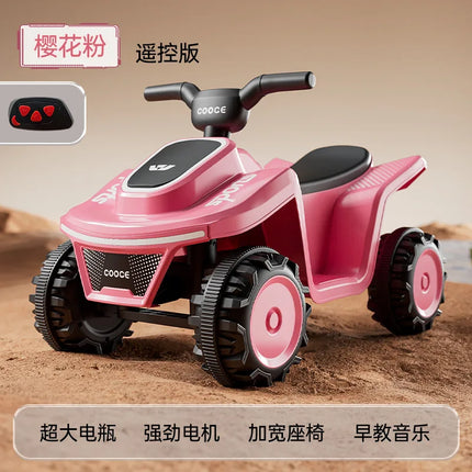 Kids Electric Beach Ride-On Car – 4-Wheel ATV with LED Lights, Music & 24V Rechargeable Battery