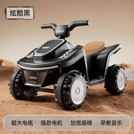 Kids Electric Beach Ride-On Car – 4-Wheel ATV with LED Lights, Music & 24V Rechargeable Battery