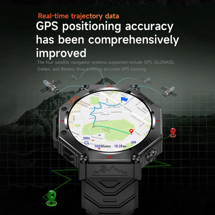 ساعة ذكية بنظام تحديد المواقع العالمي (GPS) - صوت بتقنية الذكاء الاصطناعي 1.39 بوصة، معدل ضربات القلب، مقاومة للماء حتى عمق 3ATM | مموه، وردي، أسود