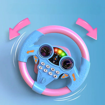 Baby Simulation Steering Wheel Toy – Musical Learning Toy for Infants & Toddlers | Blue & Yellow