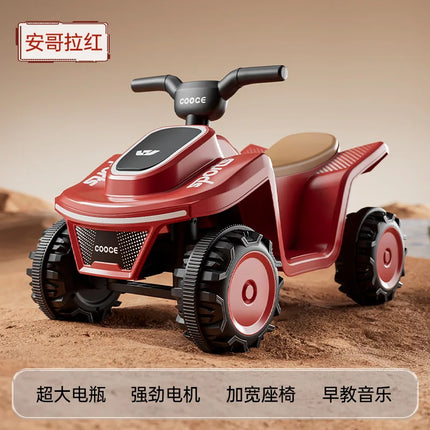 Kids Electric Beach Ride-On Car – 4-Wheel ATV with LED Lights, Music & 24V Rechargeable Battery