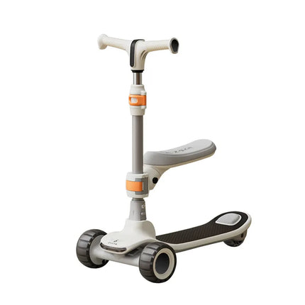Foldable Kids Scooter with LED Wheels – Ages 2–8 | White, Blue & Pink