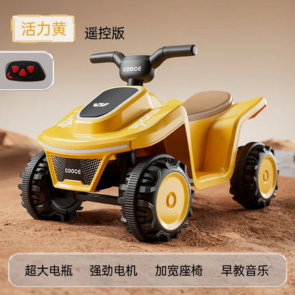 Kids Electric Beach Ride-On Car – 4-Wheel ATV with LED Lights, Music & 24V Rechargeable Battery