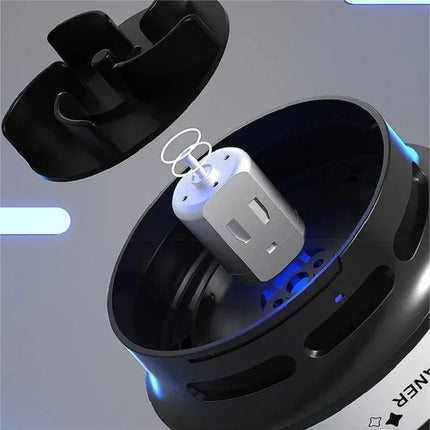 Mini Robot Desktop Vacuum Cleaner — USB Rechargeable, 360° Suction, 0.5L Dust Box | White
