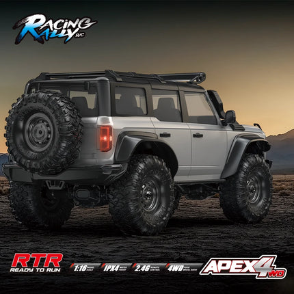 RC Off-Road Crawler Truck 1:16 4WD | 2.4G Remote Control Car with LED Lights & Metal Parts | 12 Colors (R1601–R1612)