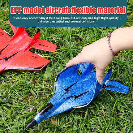 P320 RC Glider Airplane | 2.4G 2CH Hand-Throw Fixed Wing Foam Plane | 15–20 Min Flight | Blue, Red & Yellow