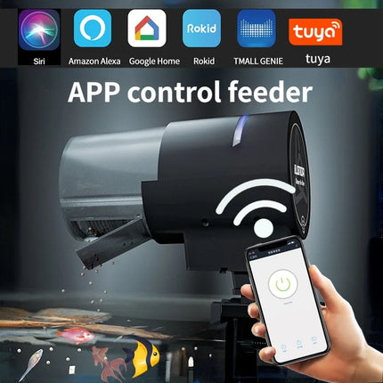 Smart Automatic Fish Feeder – WiFi App & Voice Control, Auto Timer Dispenser