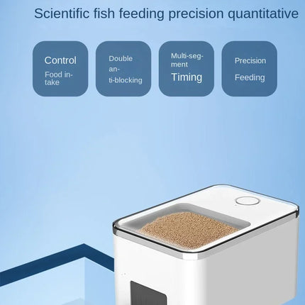 Smart Automatic Fish Feeder – WiFi App & Voice Control, Auto Timer Dispenser