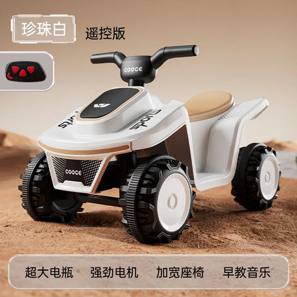 Kids Electric Beach Ride-On Car – 4-Wheel ATV with LED Lights, Music & 24V Rechargeable Battery