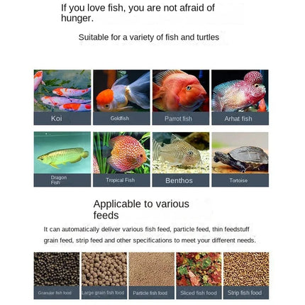 Smart Automatic Fish Feeder – WiFi App & Voice Control, Auto Timer Dispenser