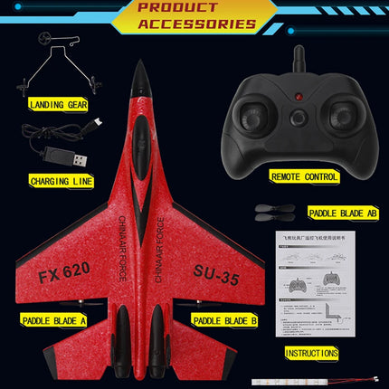 RC Mini Fighter Jet Foam Glider | RX620, J20 FX630 & SU57 FX657 | 2.4G Remote Control Airplane for Kids & Beginners
