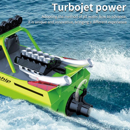 TX725 / TX727 RC Turbojet Speedboat | 2.4G 30km/h+ High-Speed Remote Control Jet Boat | Red, Black, Gray & Green
