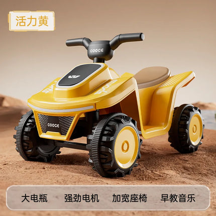 Kids Electric Beach Ride-On Car – 4-Wheel ATV with LED Lights, Music & 24V Rechargeable Battery