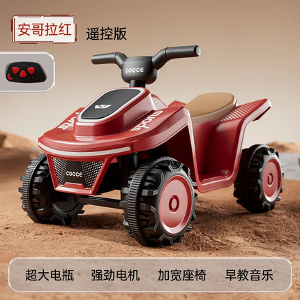 Kids Electric Beach Ride-On Car – 4-Wheel ATV with LED Lights, Music & 24V Rechargeable Battery