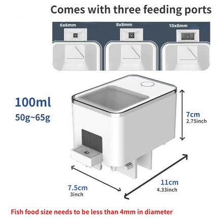 Smart Automatic Fish Feeder – WiFi App & Voice Control, Auto Timer Dispenser