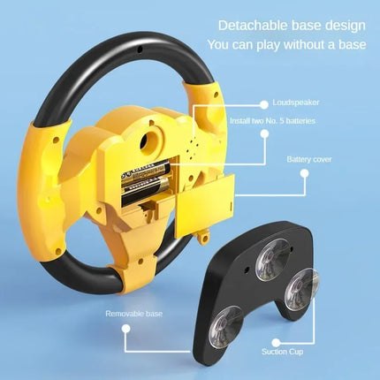 Baby Simulation Steering Wheel Toy – Musical Learning Toy for Infants & Toddlers | Blue & Yellow