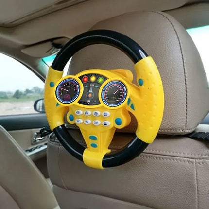 Baby Simulation Steering Wheel Toy – Musical Learning Toy for Infants & Toddlers | Blue & Yellow