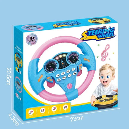 Baby Simulation Steering Wheel Toy – Musical Learning Toy for Infants & Toddlers | Blue & Yellow