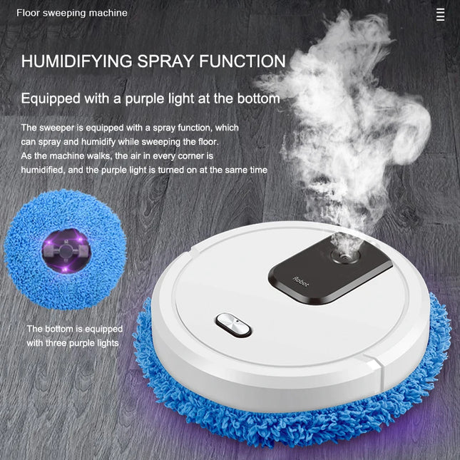 Donirt Smart Robot Vacuum & Mop Cleaner — Dry/Wet Mopping, Humidifying Spray, UV Light | White, Black, Red