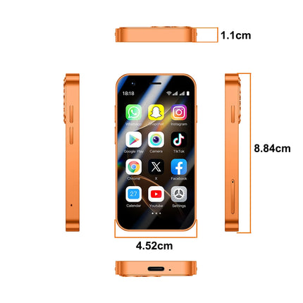 SOYES A17 Mini Smartphone — 3" Android 8.1, Dual SIM, 2GB+16GB, Type-C | Blue, Orange, Black, Silver