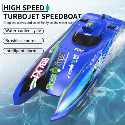 TX768 RC Speedboat | 2.4G Brushless High-Speed Remote Control Boat 45km/h | White & Blue