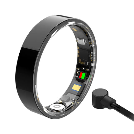 Smart Health Ring — Heart Rate, Sleep & Blood Oxygen Monitor, 5ATM Waterproof | Silver, Black, Gold