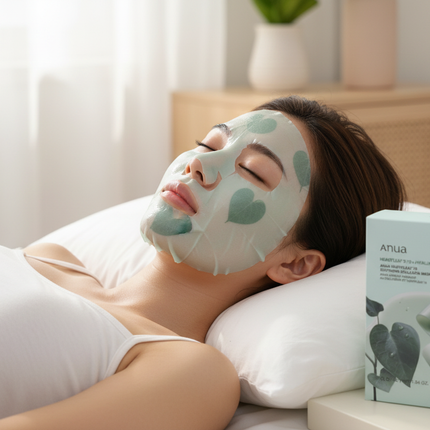 Anua Heartleaf Collagen Mask - Person Using It