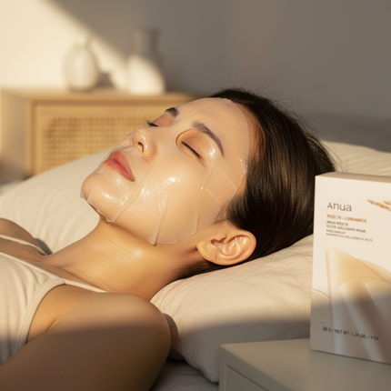 Anua Rice 70 Glow Mask - Person Using It