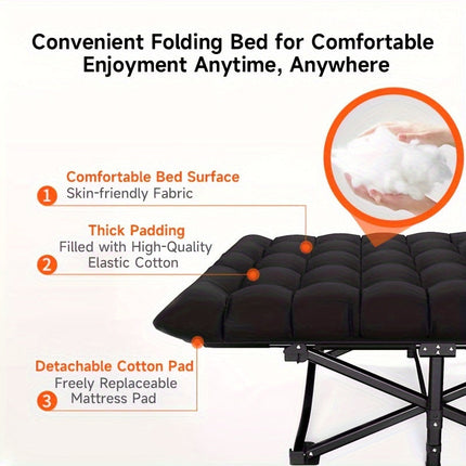 Foldable Outdoor Daybed with Mattress — Adjustable, Portable & Includes Carry Bag