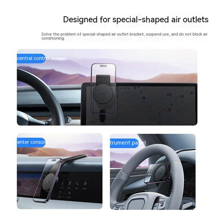 MagSafe Bendable Car Phone Holder — 15W Wireless Charging, 360° Rotation