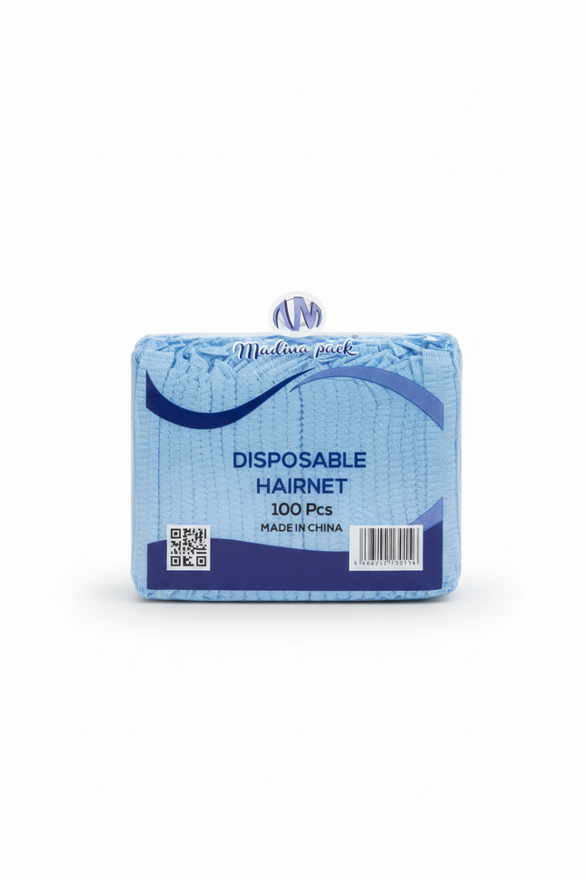 Blue Disposable Hairnets - Clean Background