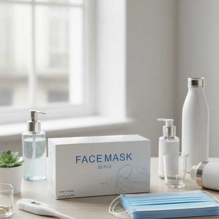 Blue Face Mask Lifestyle