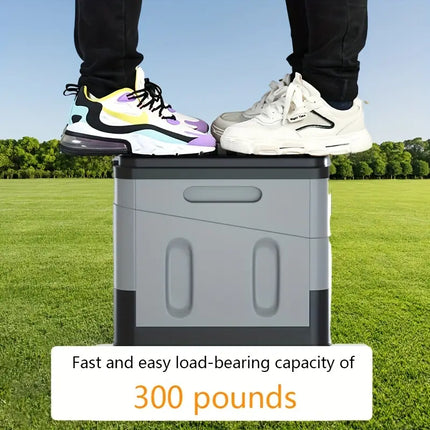 Portable Outdoor Toilet — Foldable, Removable Tank, Grey