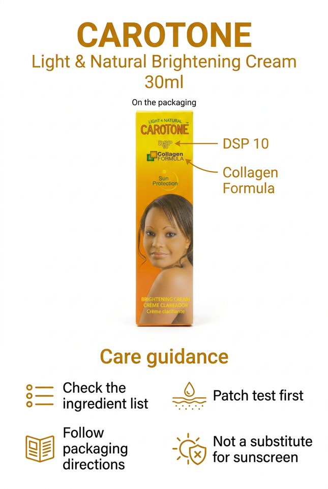 Carotone 30ml product information image