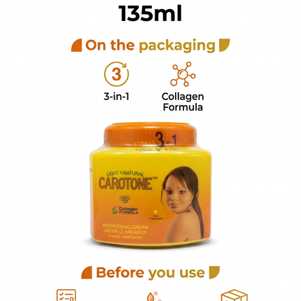 Carotone Brightening Cream 135ml info image
