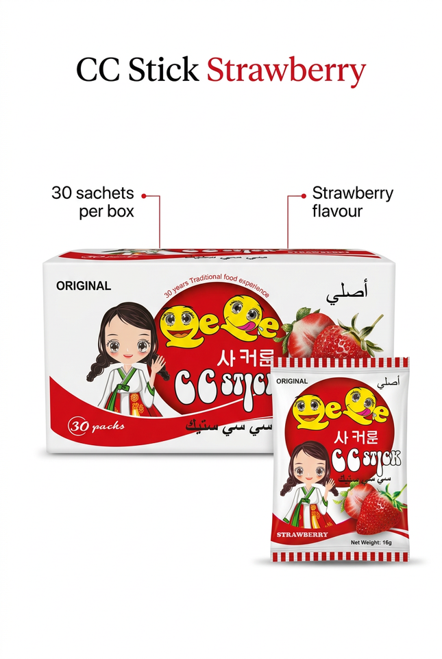 CC Stick Strawberry info image with single sachet